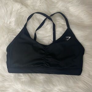 Gymshark Black Sports Bra with Logo